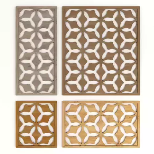 Wood Arabic Islamic pattern decorative grill screen