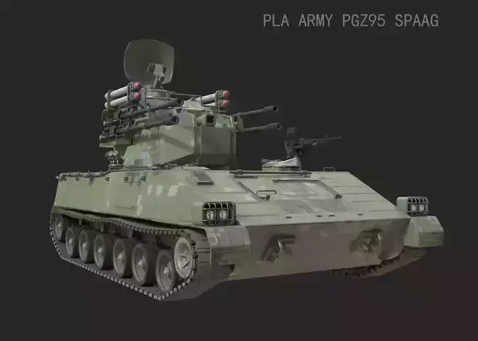 4 coatings of PLA Army PGZ95 Self-Propelled Anti-Aircraft SPAAG