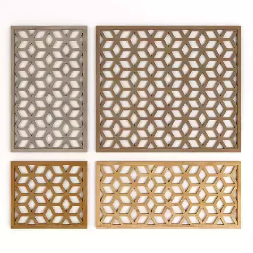 Wood Arabic Islamic pattern decorative grill screen