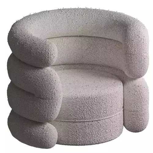 Tube Armchair in boucle