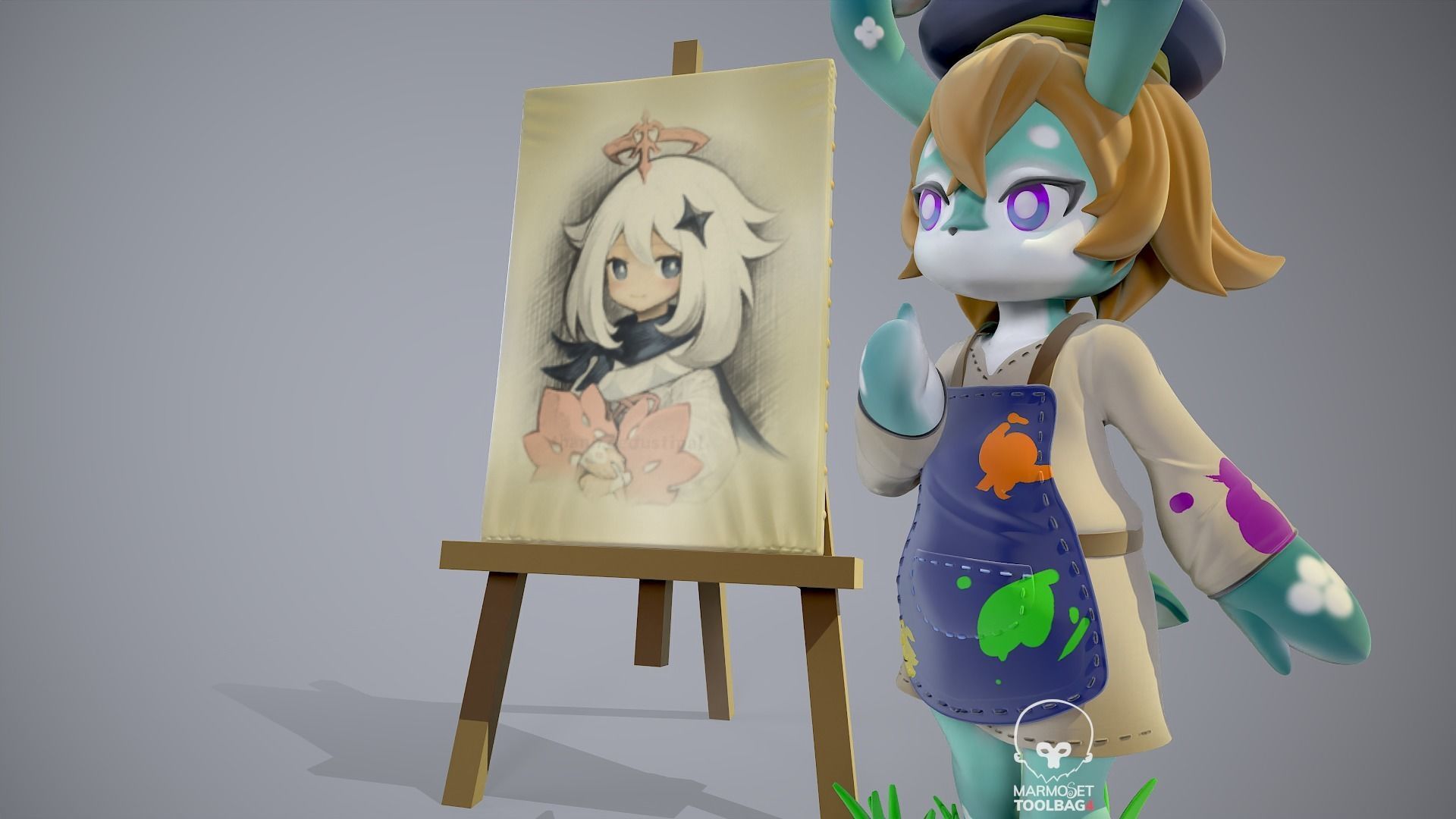 Mamere Meslusine Genshin impact 3D print model_11