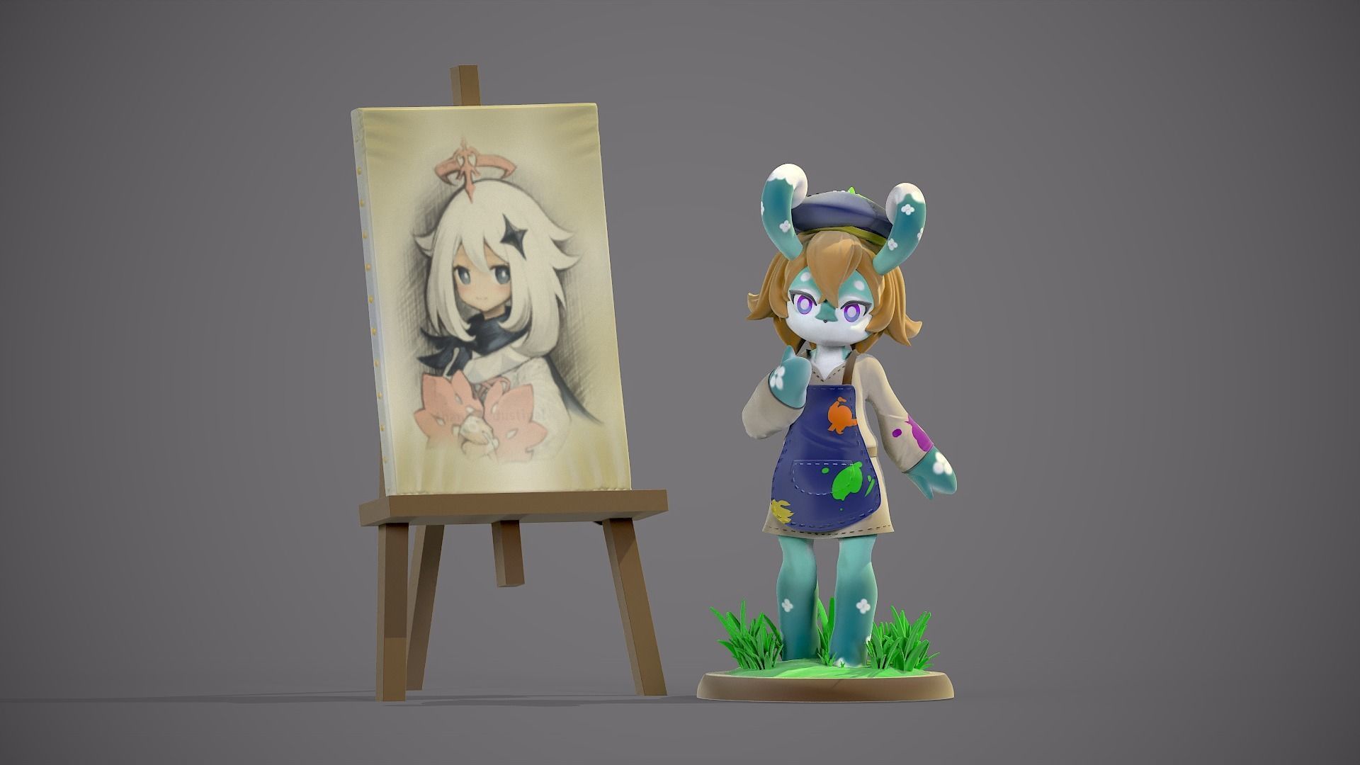 Mamere Meslusine Genshin impact 3D print model_3