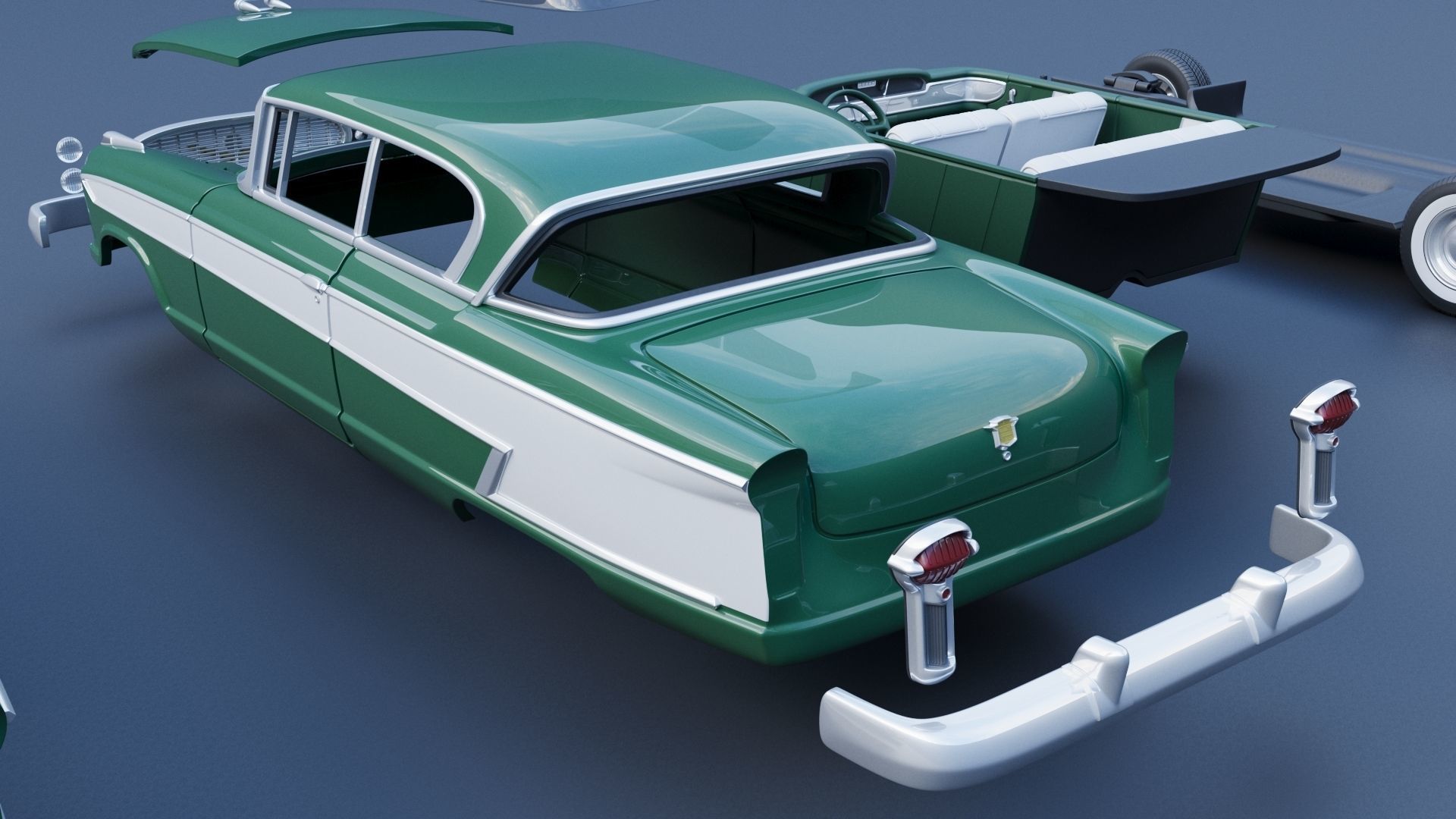 Nash Ambassador 1957 3D print model_16