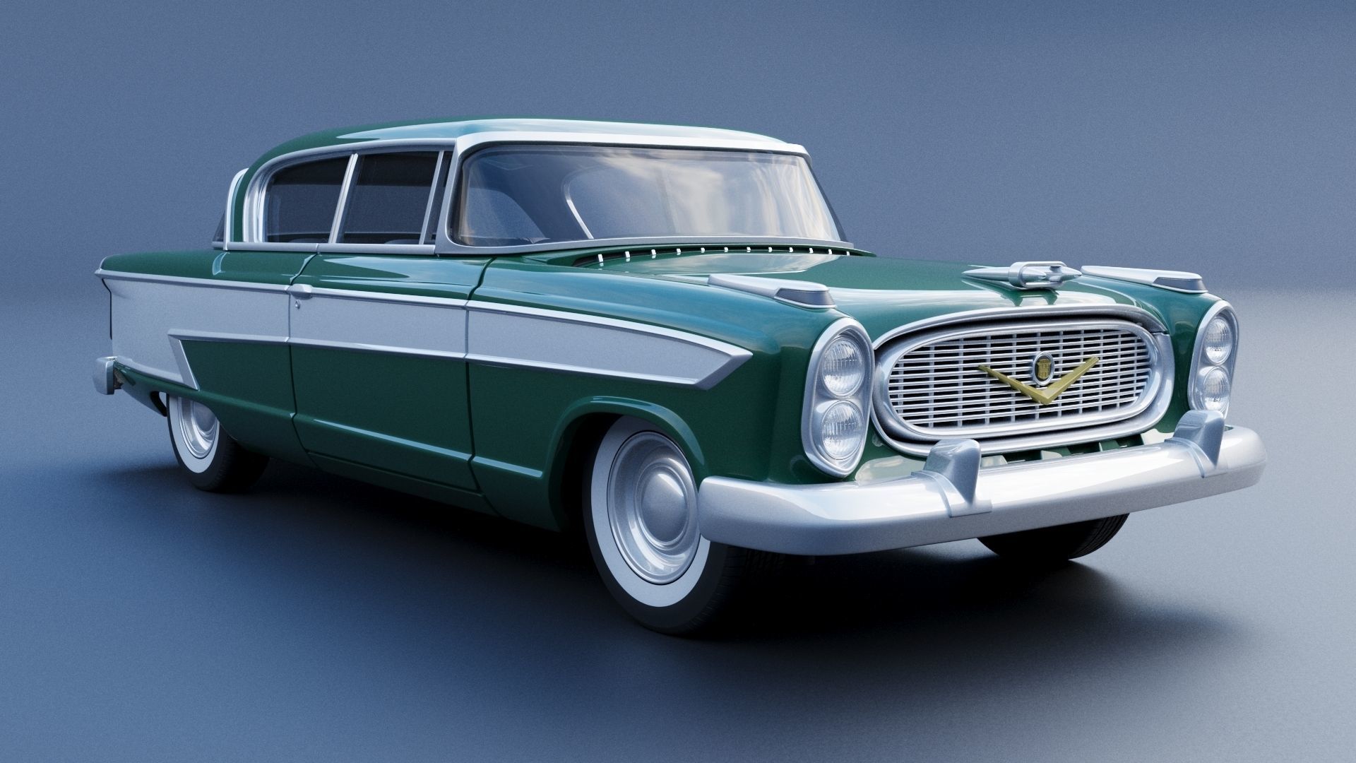 Nash Ambassador 1957 3D print model_8