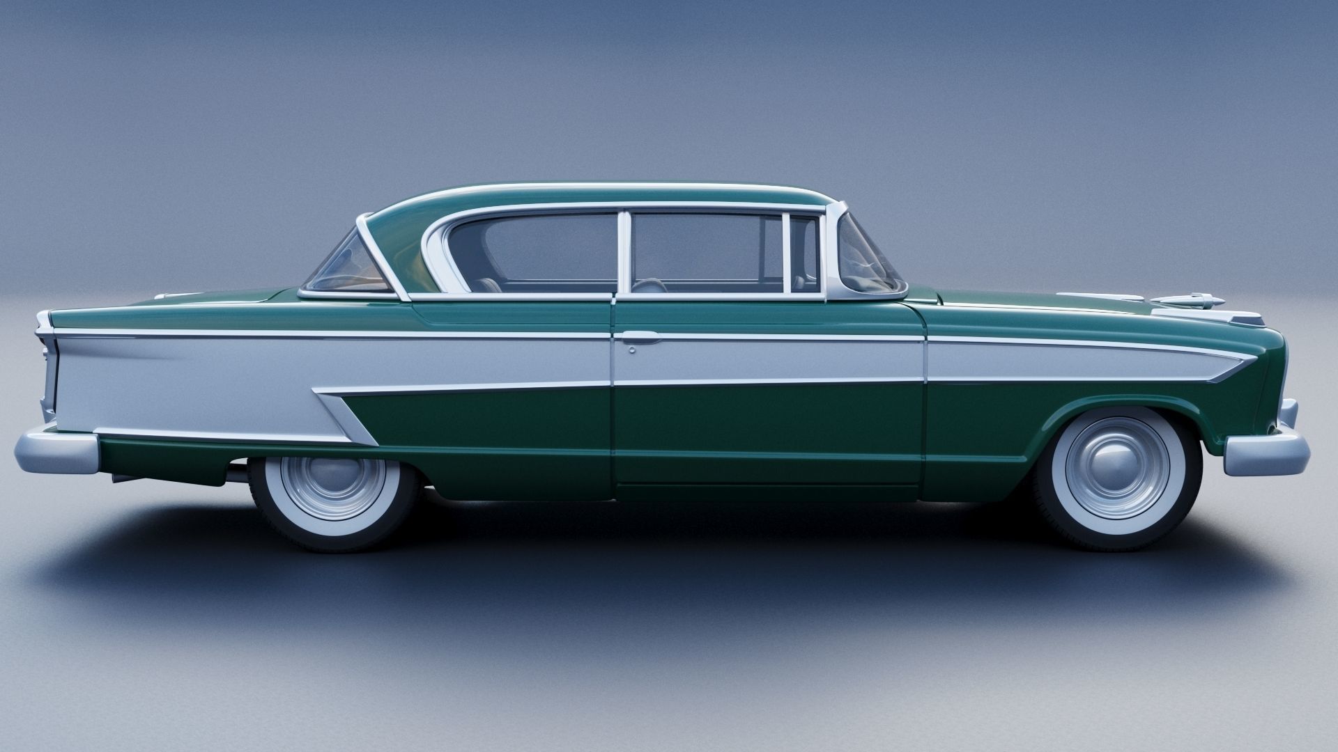 Nash Ambassador 1957 3D print model_7