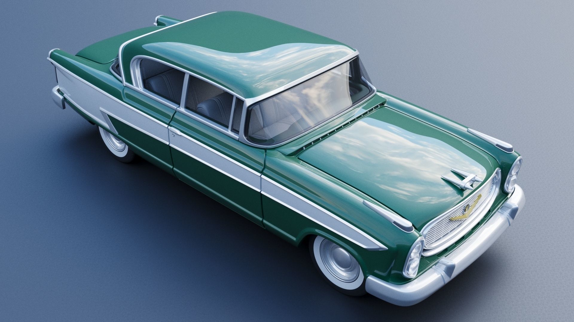 Nash Ambassador 1957 3D print model_9