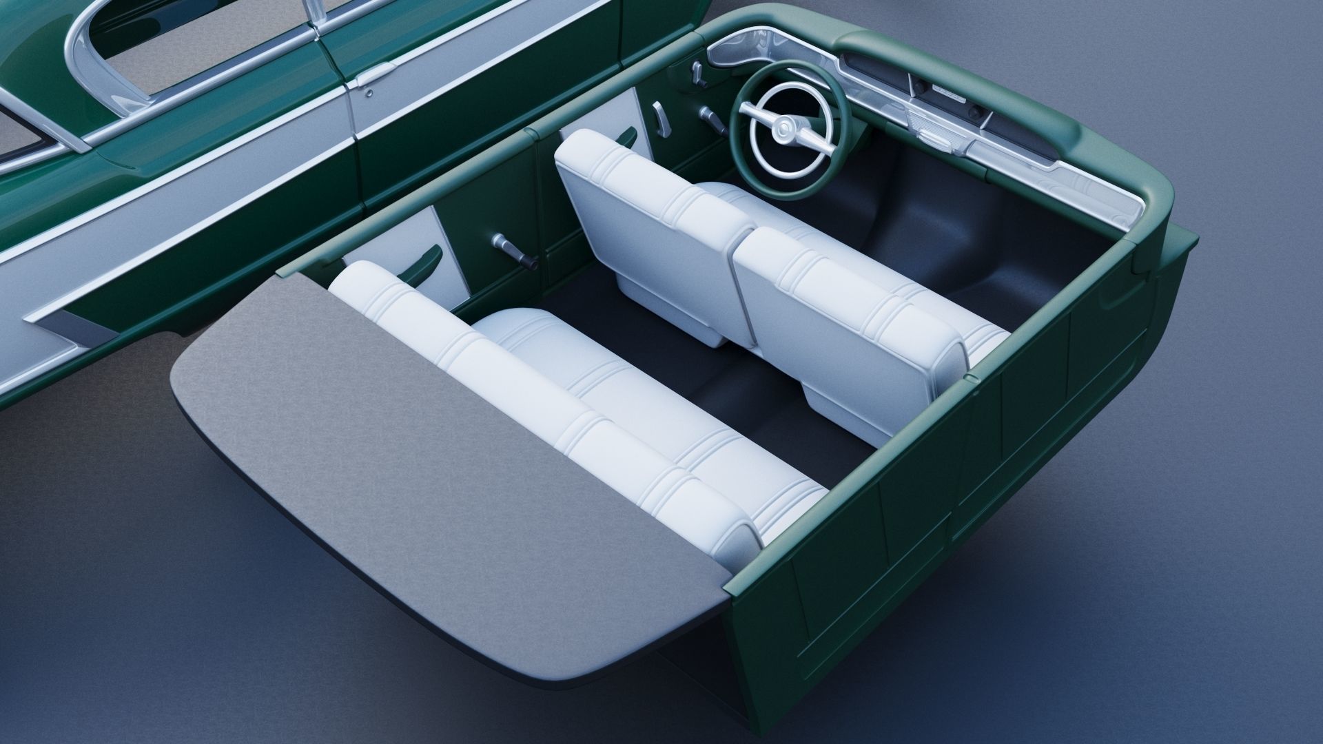 Nash Ambassador 1957 3D print model_20