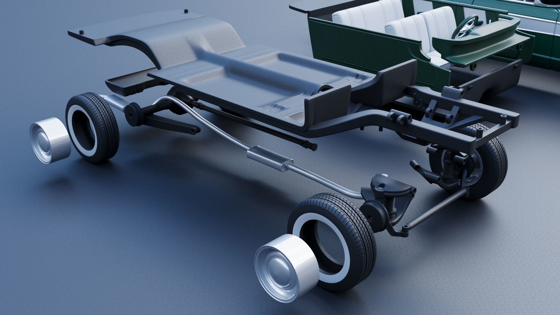 Nash Ambassador 1957 3D print model_23