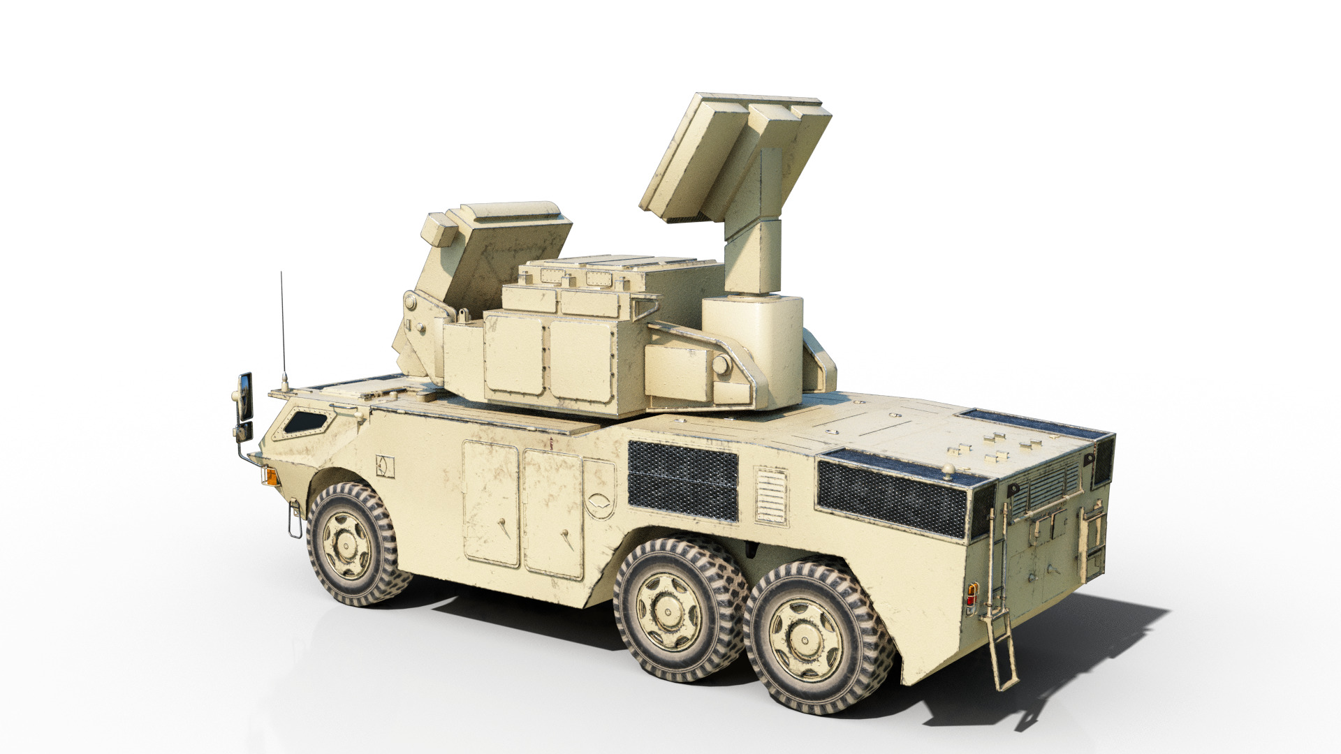 4 coatings of PLA HQ17A HQ-17A SURFACE-TO-AIR MISSILE SYSTEM Low-poly 3D model_13