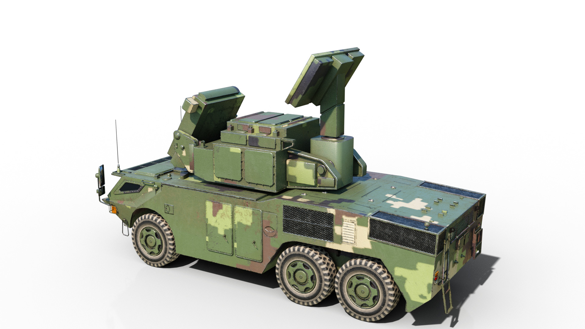 4 coatings of PLA HQ17A HQ-17A SURFACE-TO-AIR MISSILE SYSTEM Low-poly 3D model_3