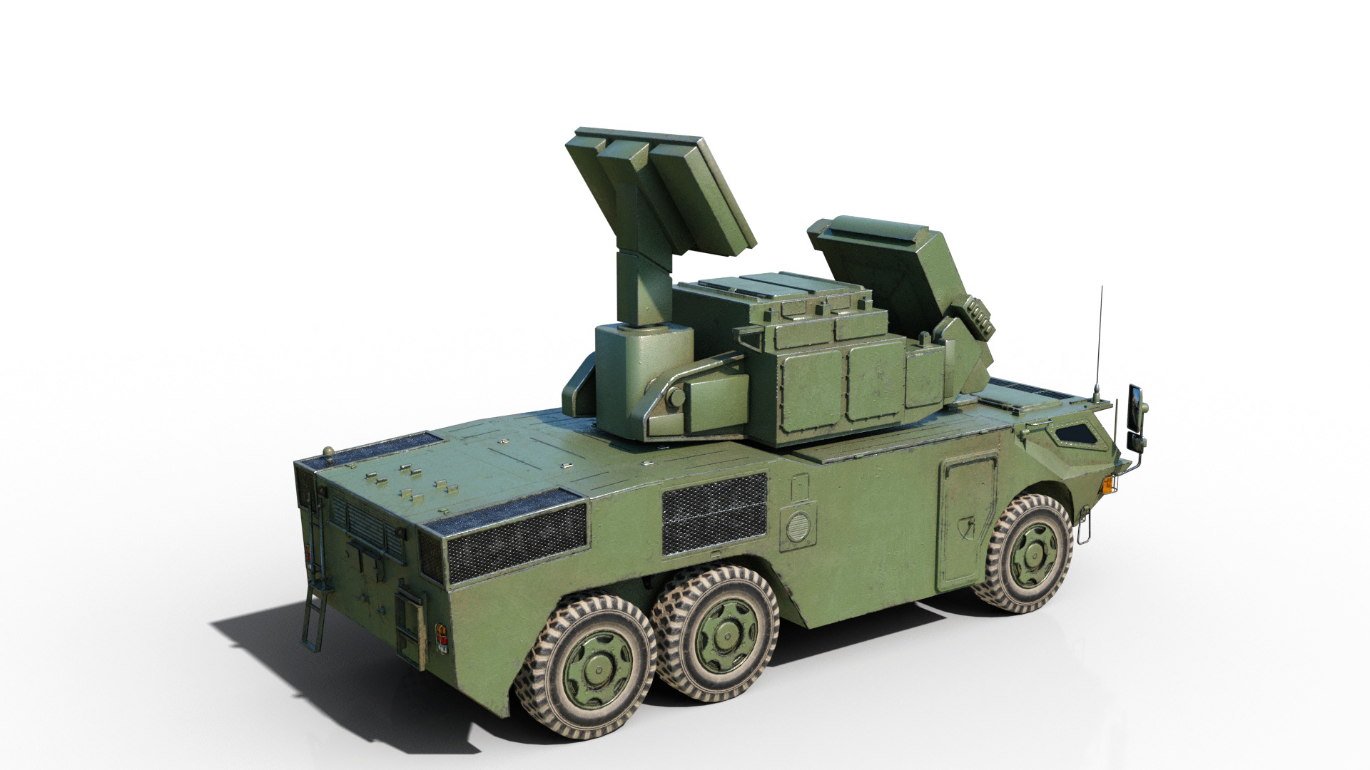 4 coatings of PLA HQ17A HQ-17A SURFACE-TO-AIR MISSILE SYSTEM Low-poly 3D model_10