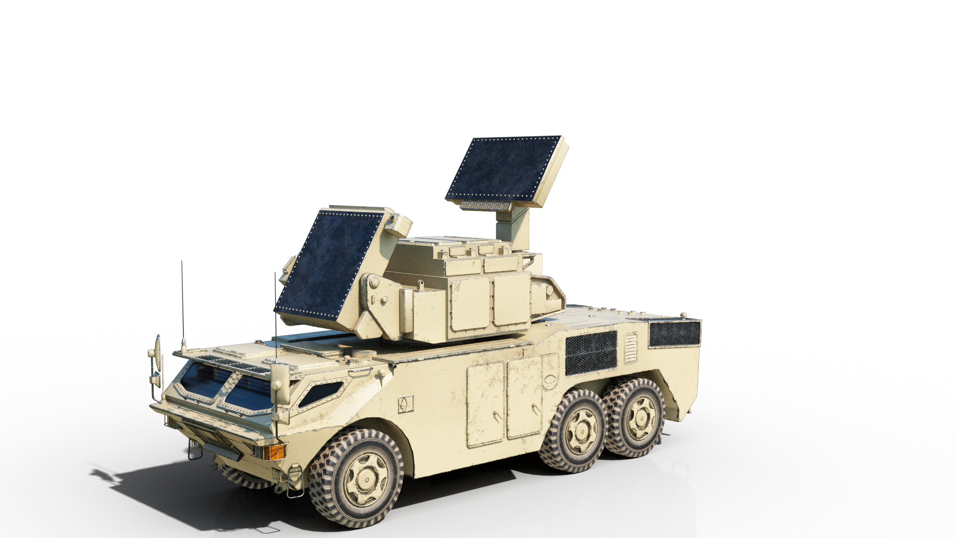 4 coatings of PLA HQ17A HQ-17A SURFACE-TO-AIR MISSILE SYSTEM Low-poly 3D model_16