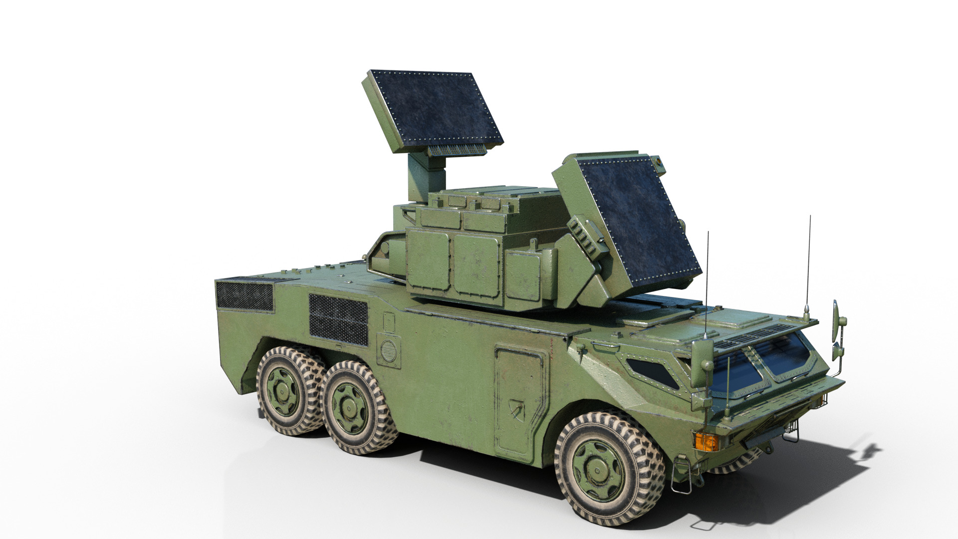 4 coatings of PLA HQ17A HQ-17A SURFACE-TO-AIR MISSILE SYSTEM Low-poly 3D model_12