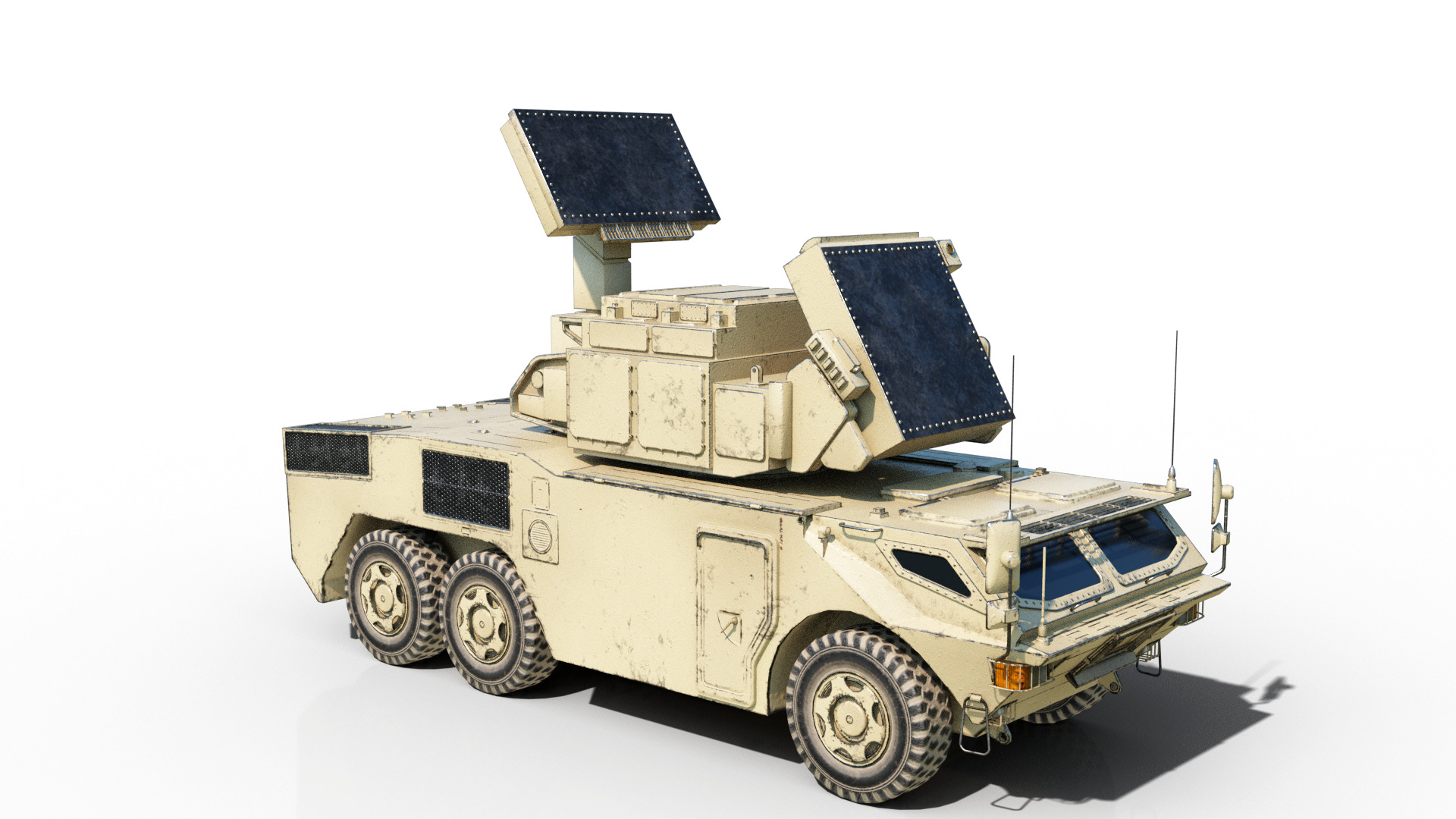 4 coatings of PLA HQ17A HQ-17A SURFACE-TO-AIR MISSILE SYSTEM Low-poly 3D model_14