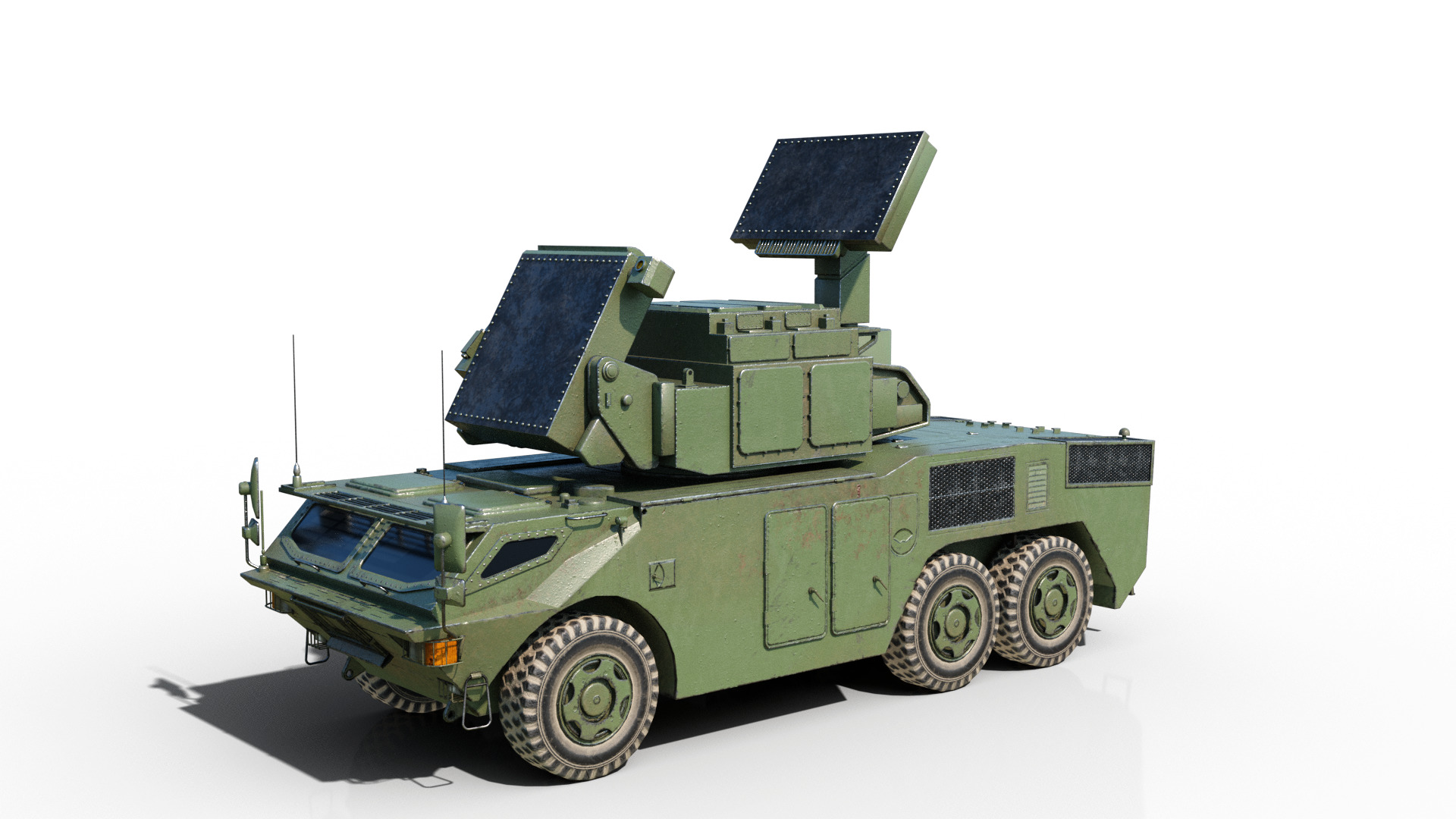 4 coatings of PLA HQ17A HQ-17A SURFACE-TO-AIR MISSILE SYSTEM Low-poly 3D model_9