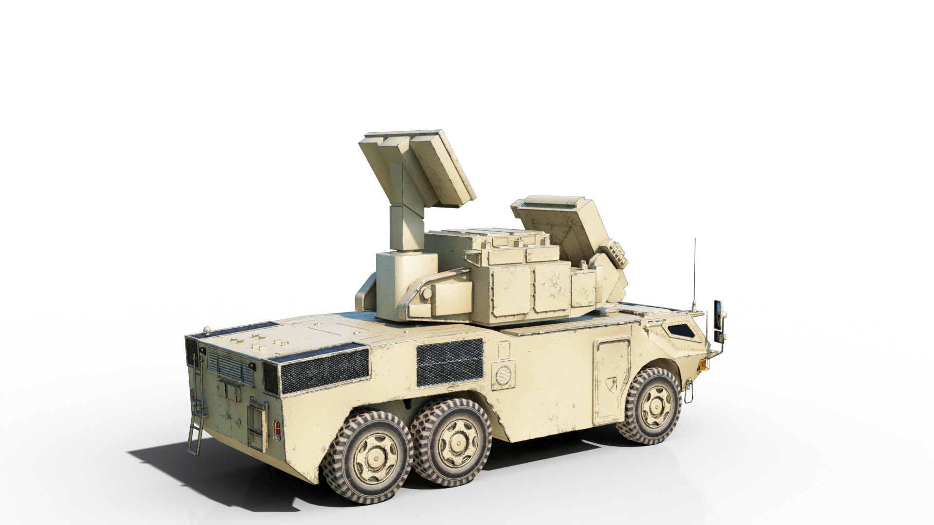 4 coatings of PLA HQ17A HQ-17A SURFACE-TO-AIR MISSILE SYSTEM Low-poly 3D model_15