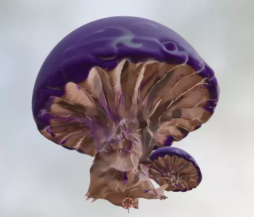 Purple Mushroom Free 3D model