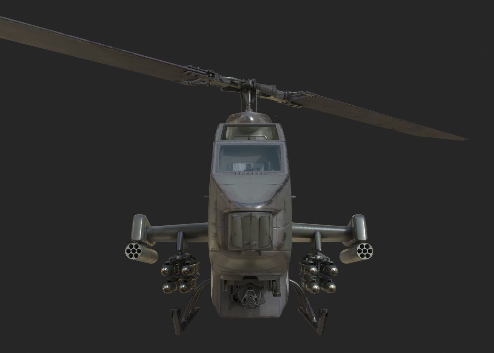 2 coatings of bell AH1 AH-1 COBRA Attack helicopter Low-poly 3D model_4