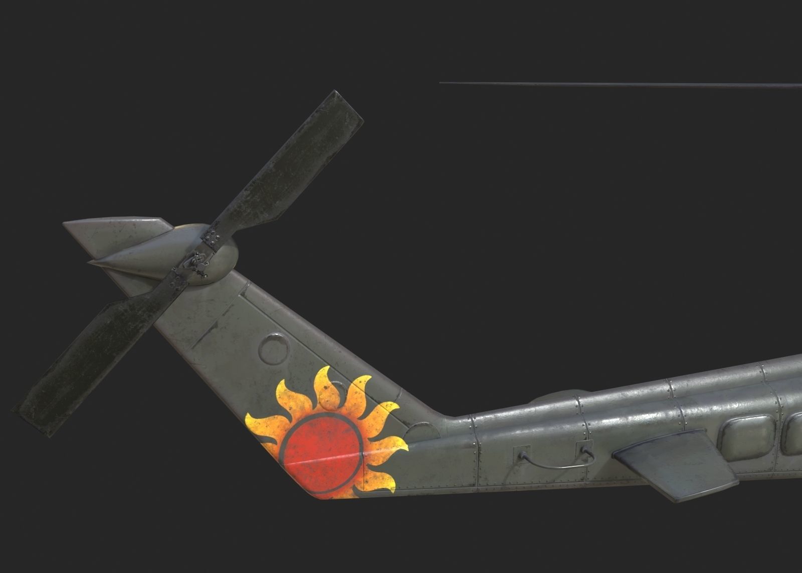 2 coatings of bell AH1 AH-1 COBRA Attack helicopter Low-poly 3D model_7