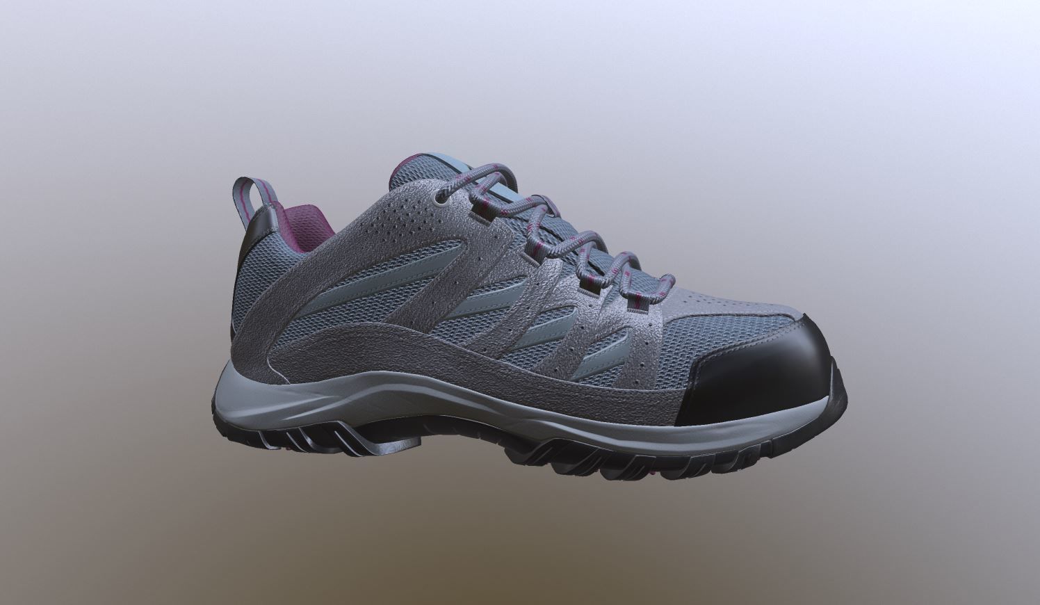 Crestwood Waterproof Shoe Low-poly 3D model_4