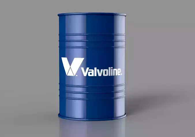 Realistic Valvoline Oil Barrel 3D Model