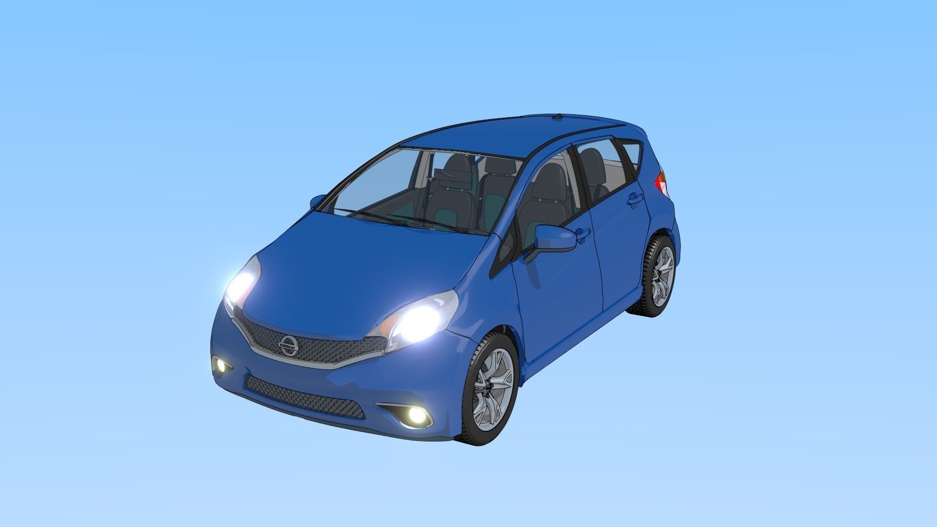 2016 Nissan Versa NOTE SR Toon Shaded Free 3D model_19