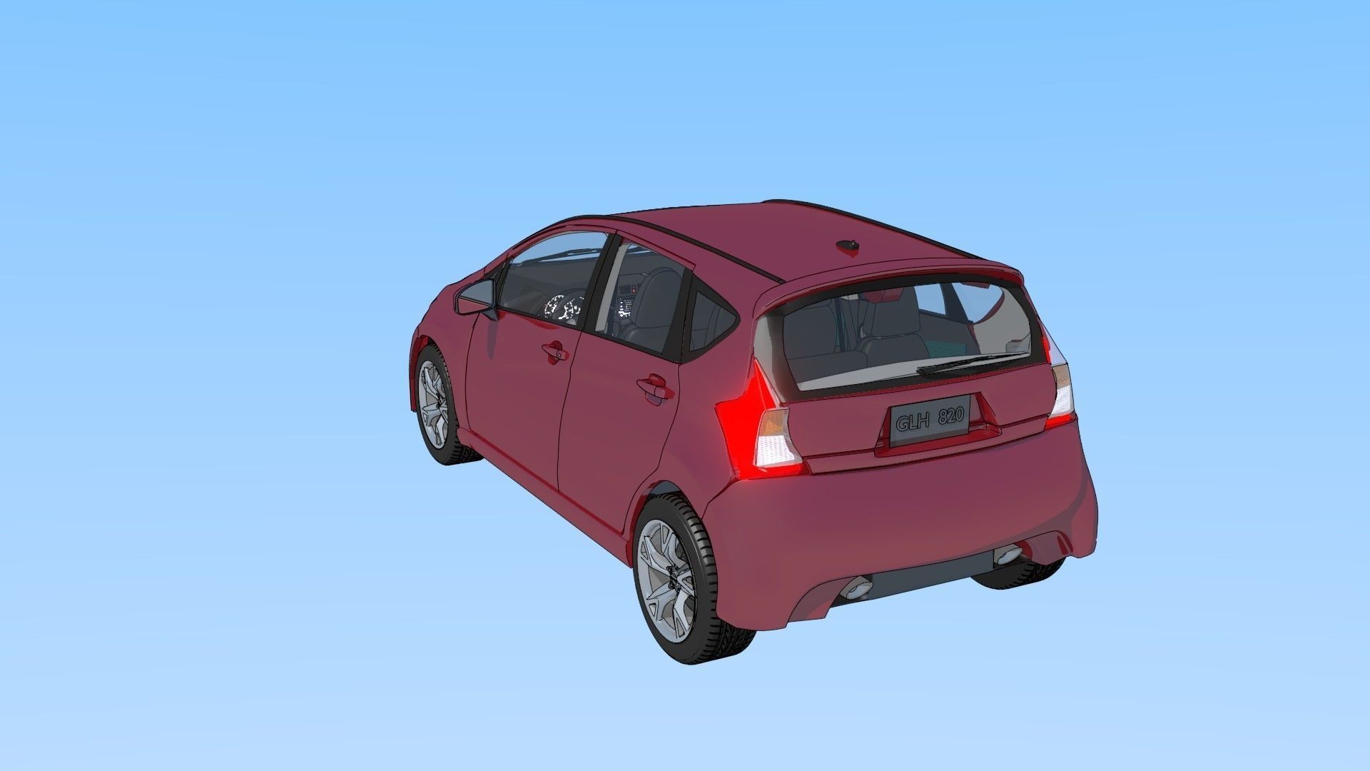 2016 Nissan Versa NOTE SR Toon Shaded Free 3D model_6