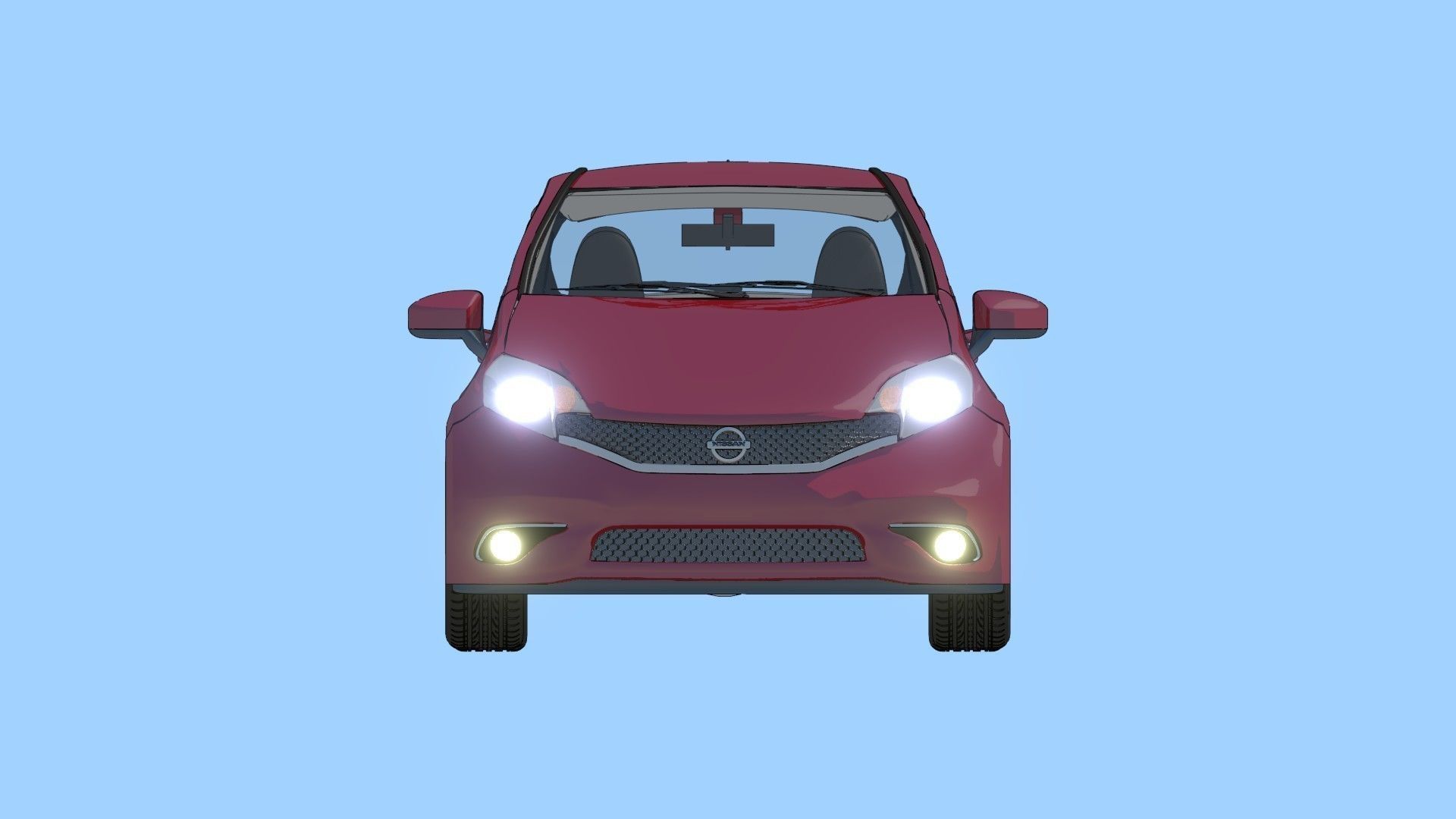 2016 Nissan Versa NOTE SR Toon Shaded Free 3D model_1