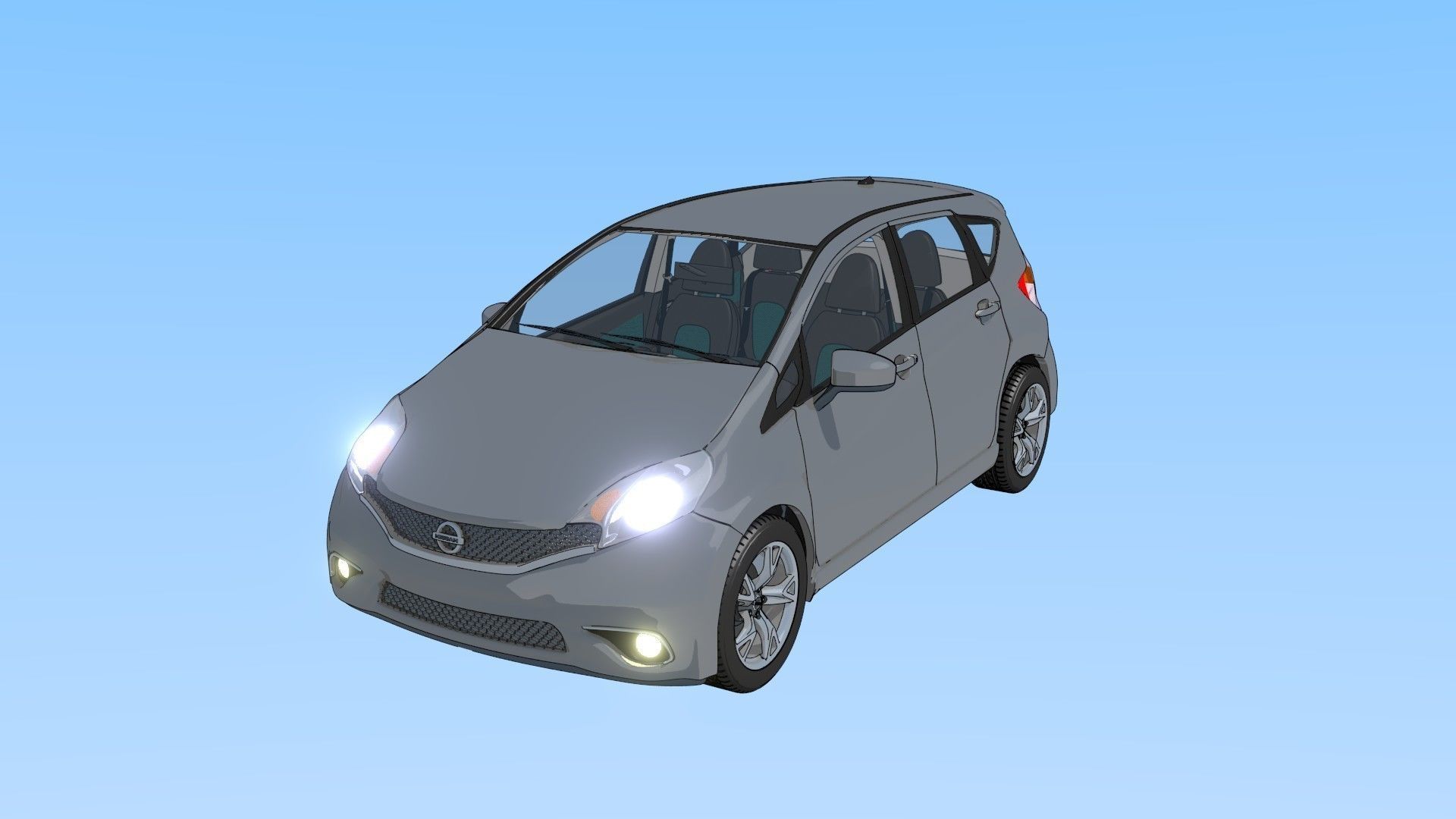 2016 Nissan Versa NOTE SR Toon Shaded Free 3D model_17