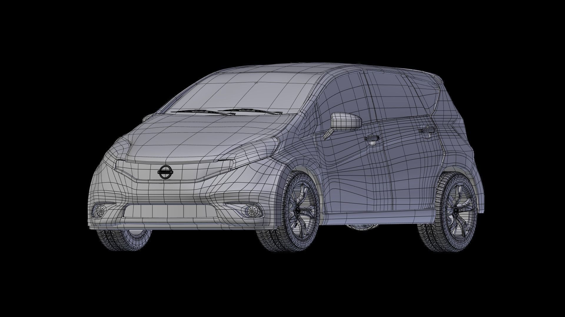 2016 Nissan Versa NOTE SR Toon Shaded Free 3D model_12