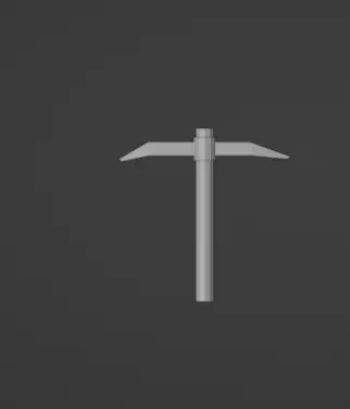 Low Poly Pickaxe Free 3D model_0