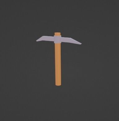 Low Poly Pickaxe Free 3D model_3