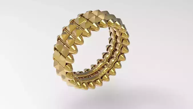 Clash Two Row Ring 18 mm 3D print model
