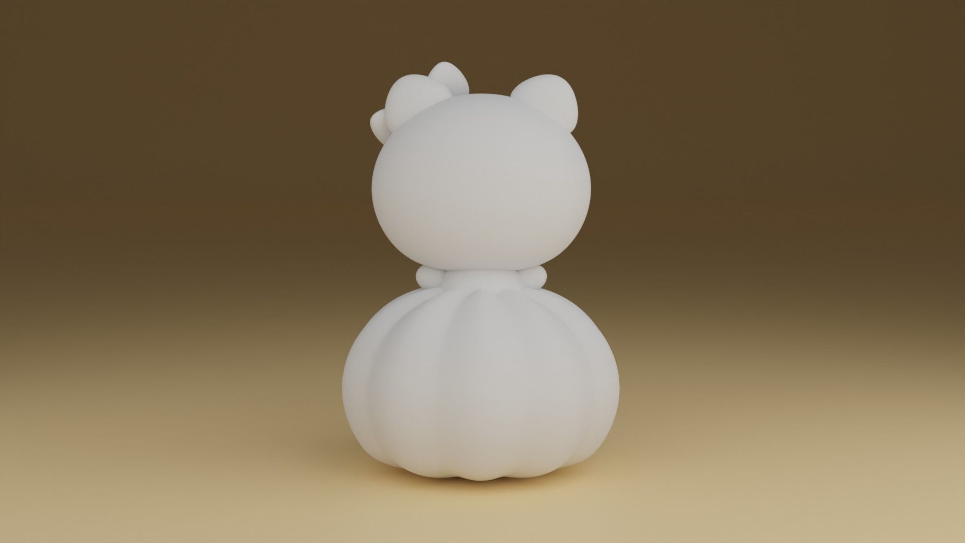halloween pumpkin kitty 3D print model_5