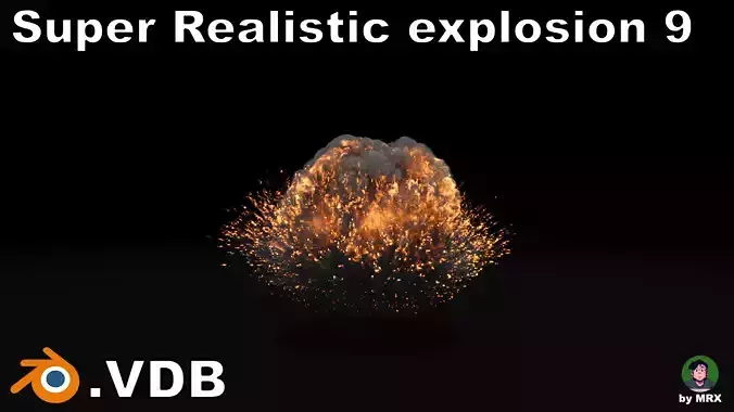 Super Realistic Explosion 9 - vdb animated 3D model