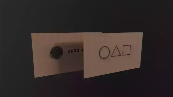 Squid Game Invitation Card 3D Model