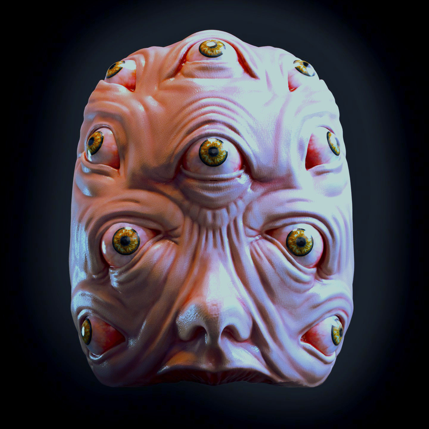 heavenly angel horror mask 3D print model_2