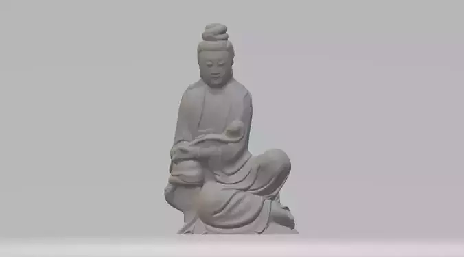 Guanyin Bodhisattva Sitting Statue 