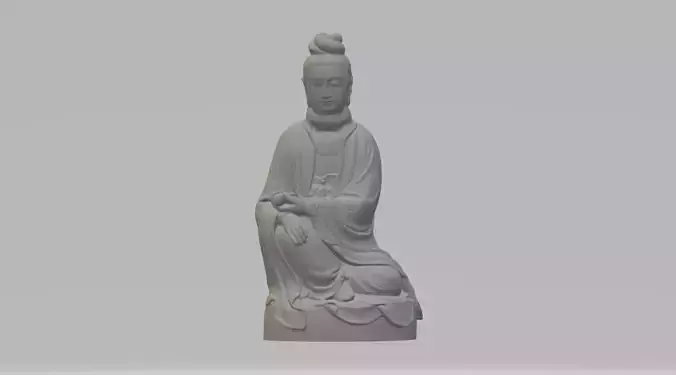 Guanyin Bodhisattva Sitting Statue 
