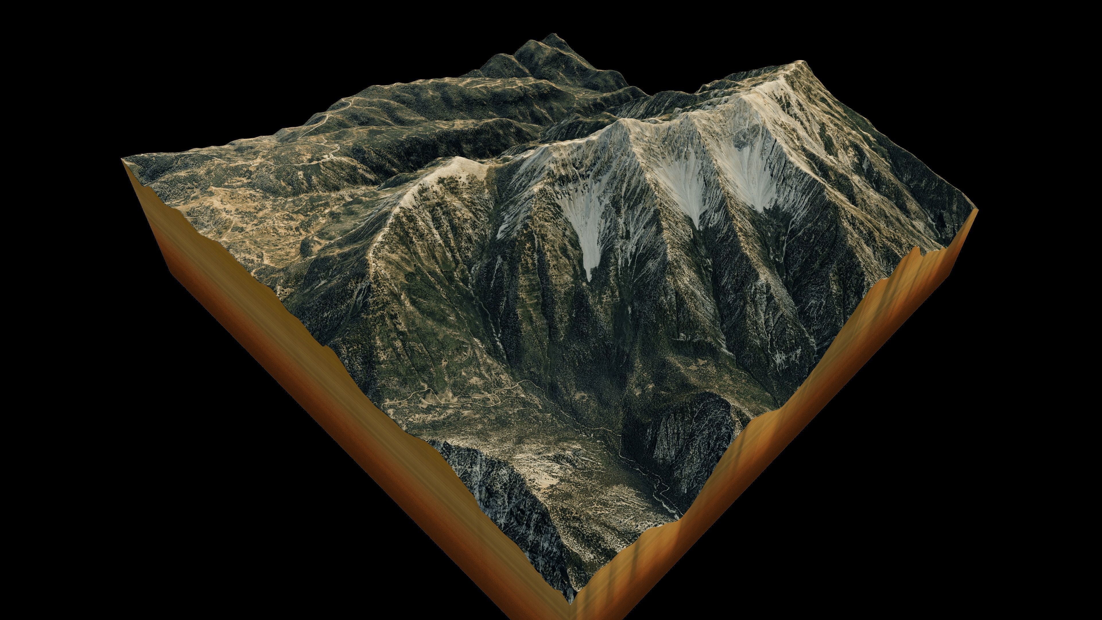 Mount Nebo 3d terrain model Low-poly 3D model_8