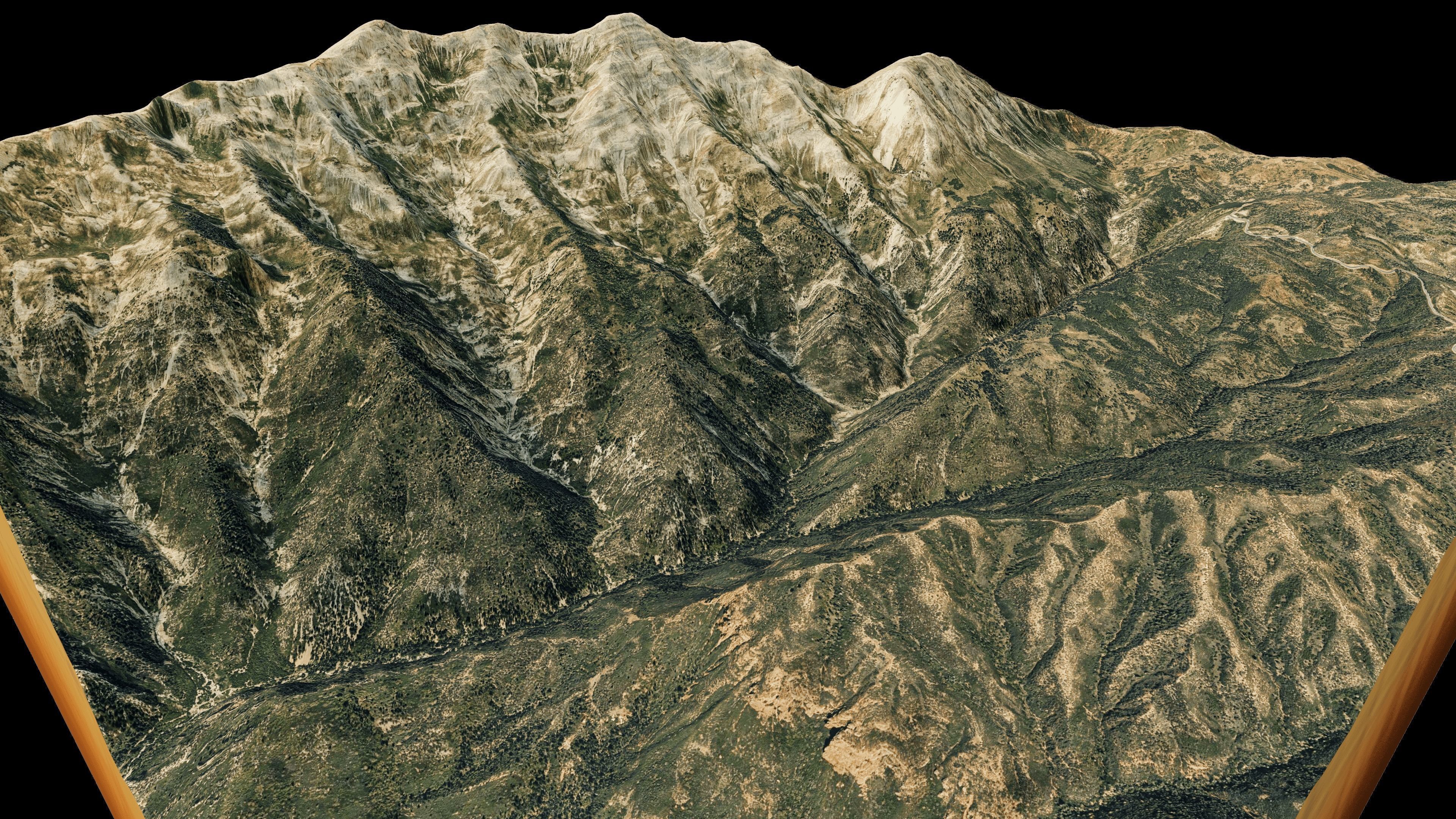 Mount Nebo 3d terrain model Low-poly 3D model_6