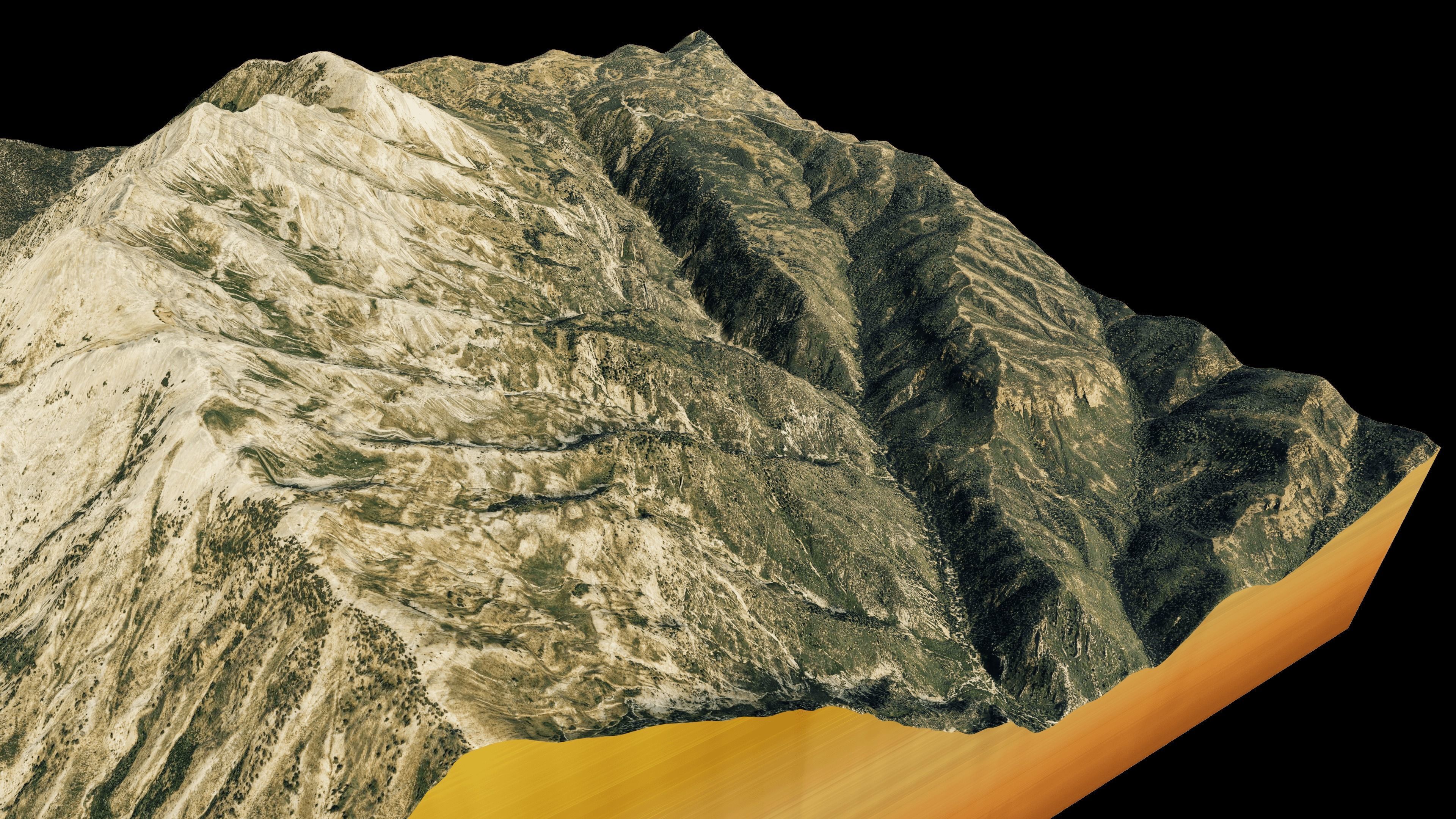 Mount Nebo 3d terrain model Low-poly 3D model_4