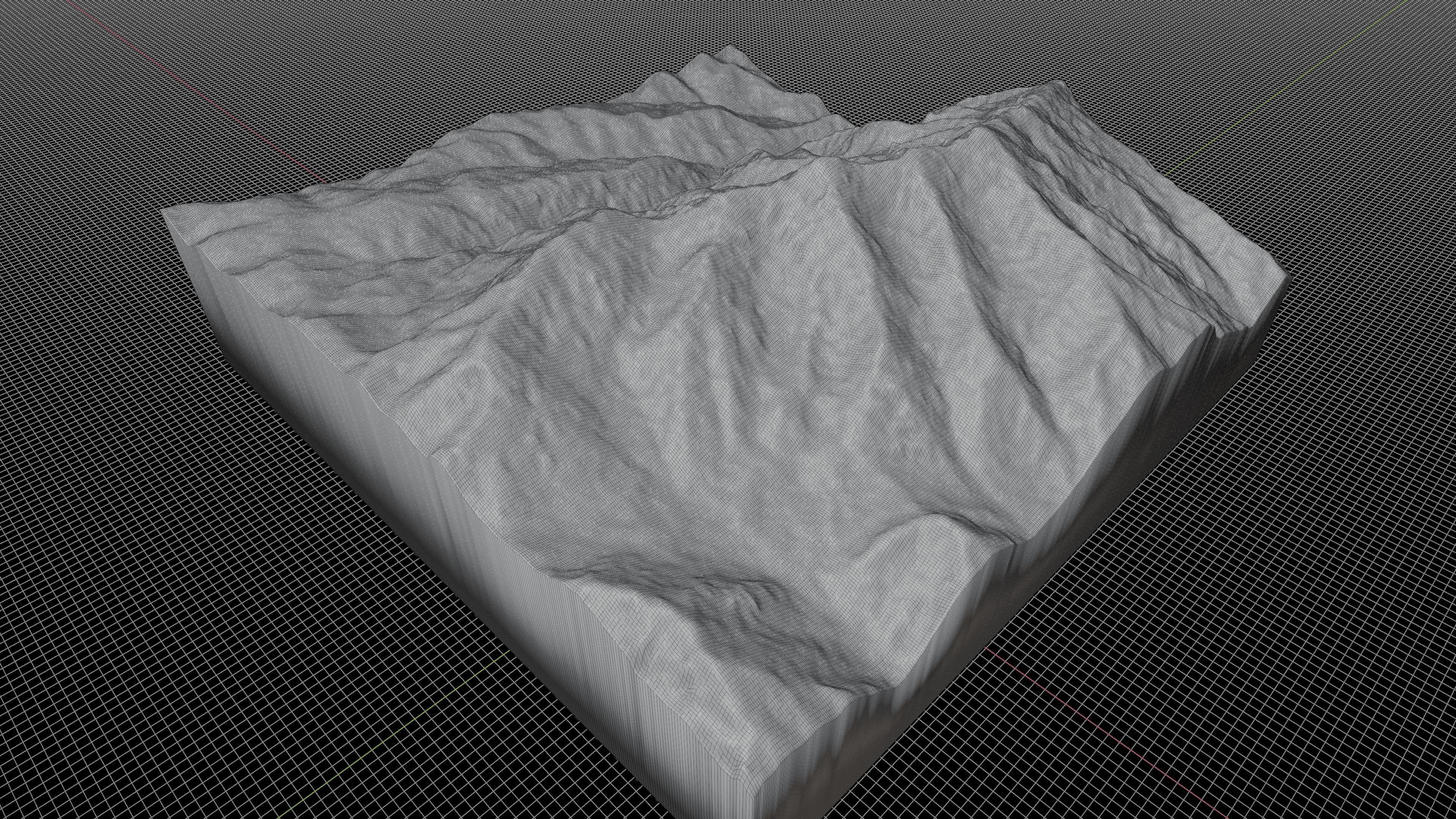 Mount Nebo 3d terrain model Low-poly 3D model_3