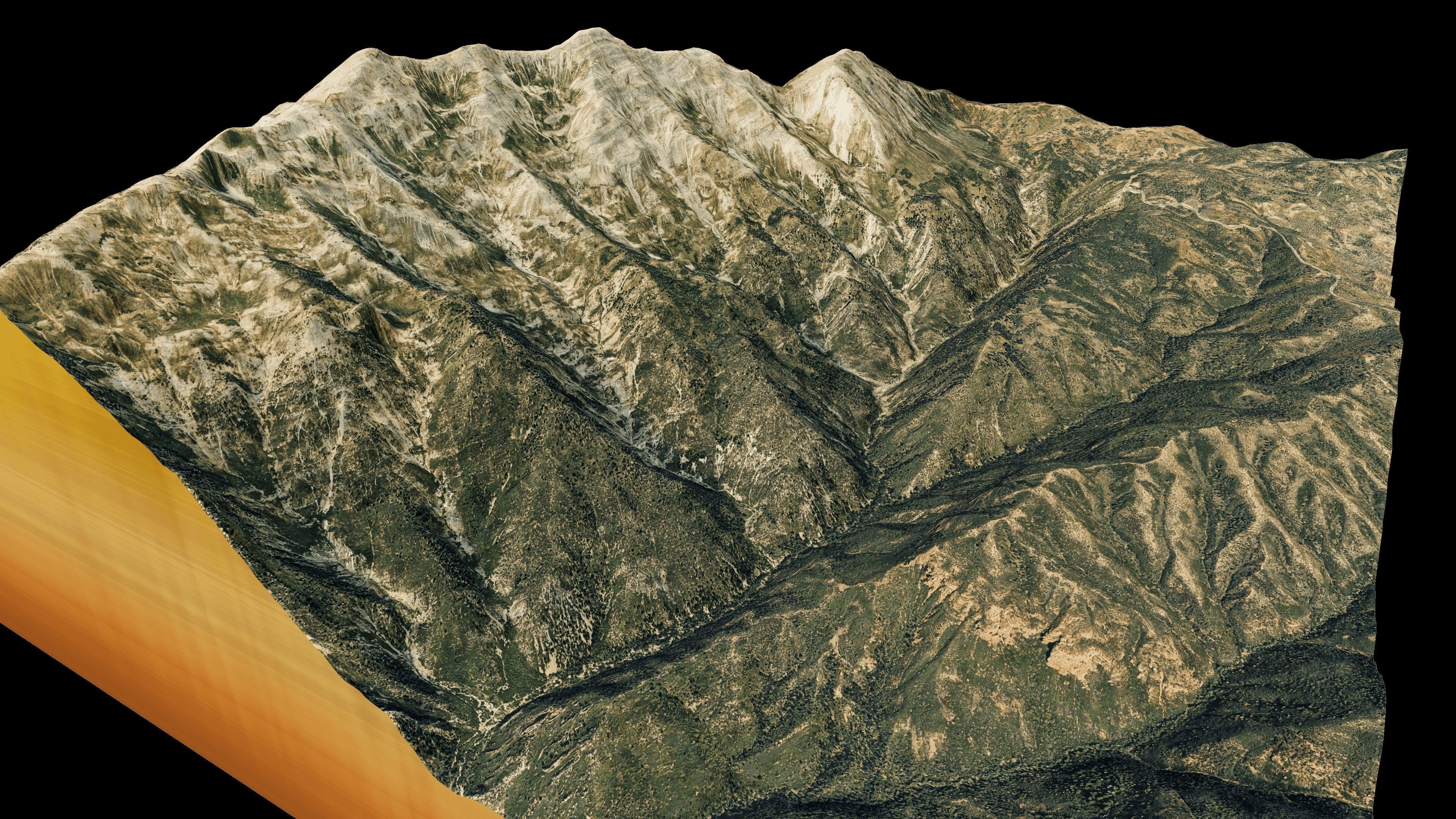 Mount Nebo 3d terrain model Low-poly 3D model_2