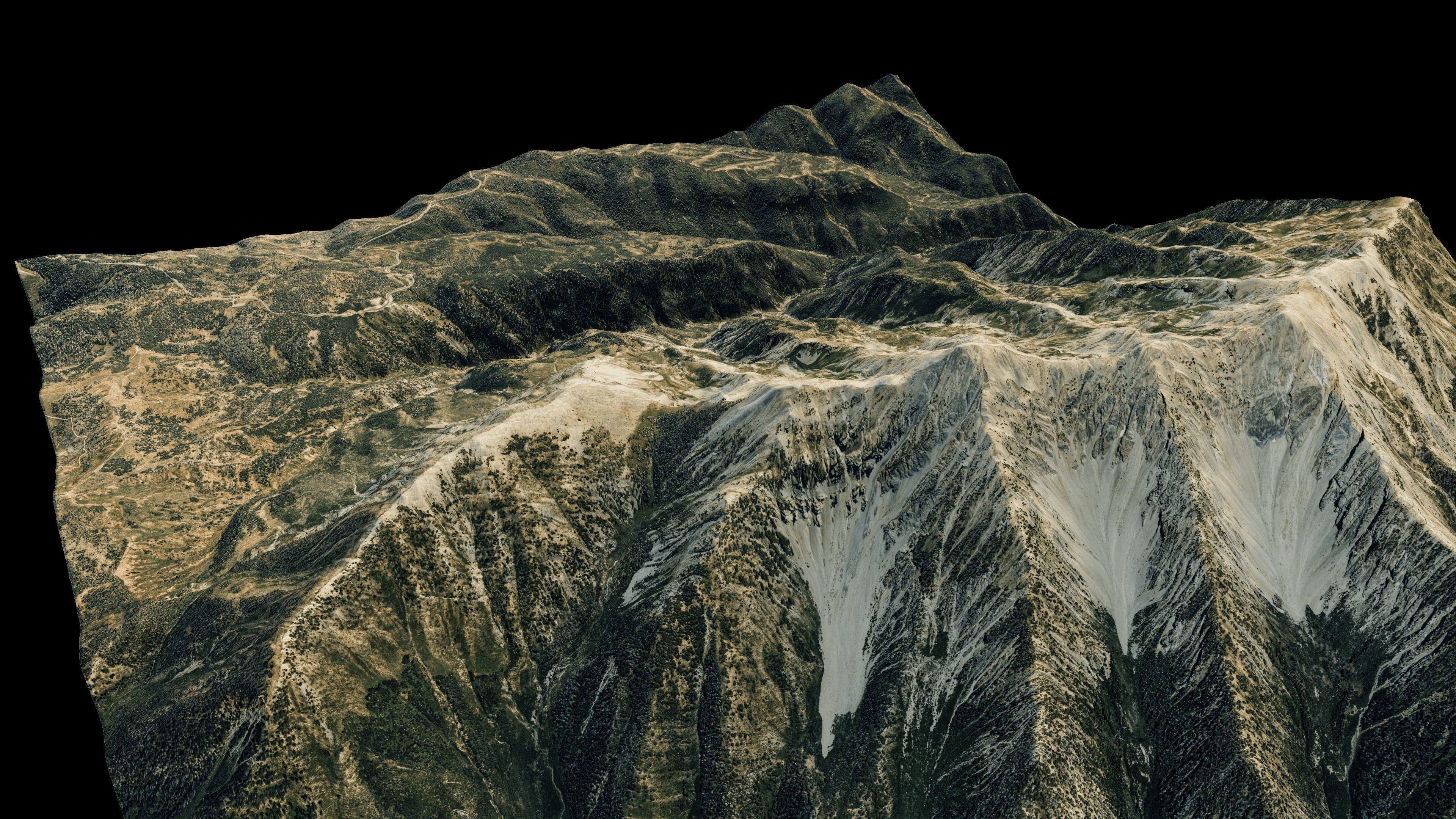Mount Nebo 3d terrain model Low-poly 3D model_1