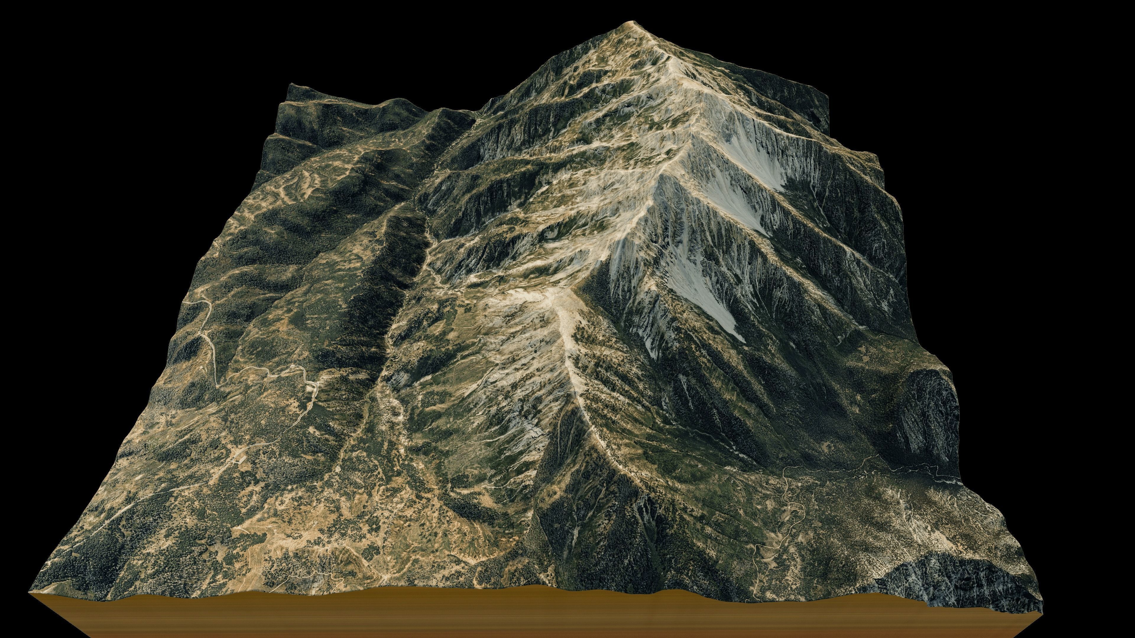 Mount Nebo 3d terrain model Low-poly 3D model_13