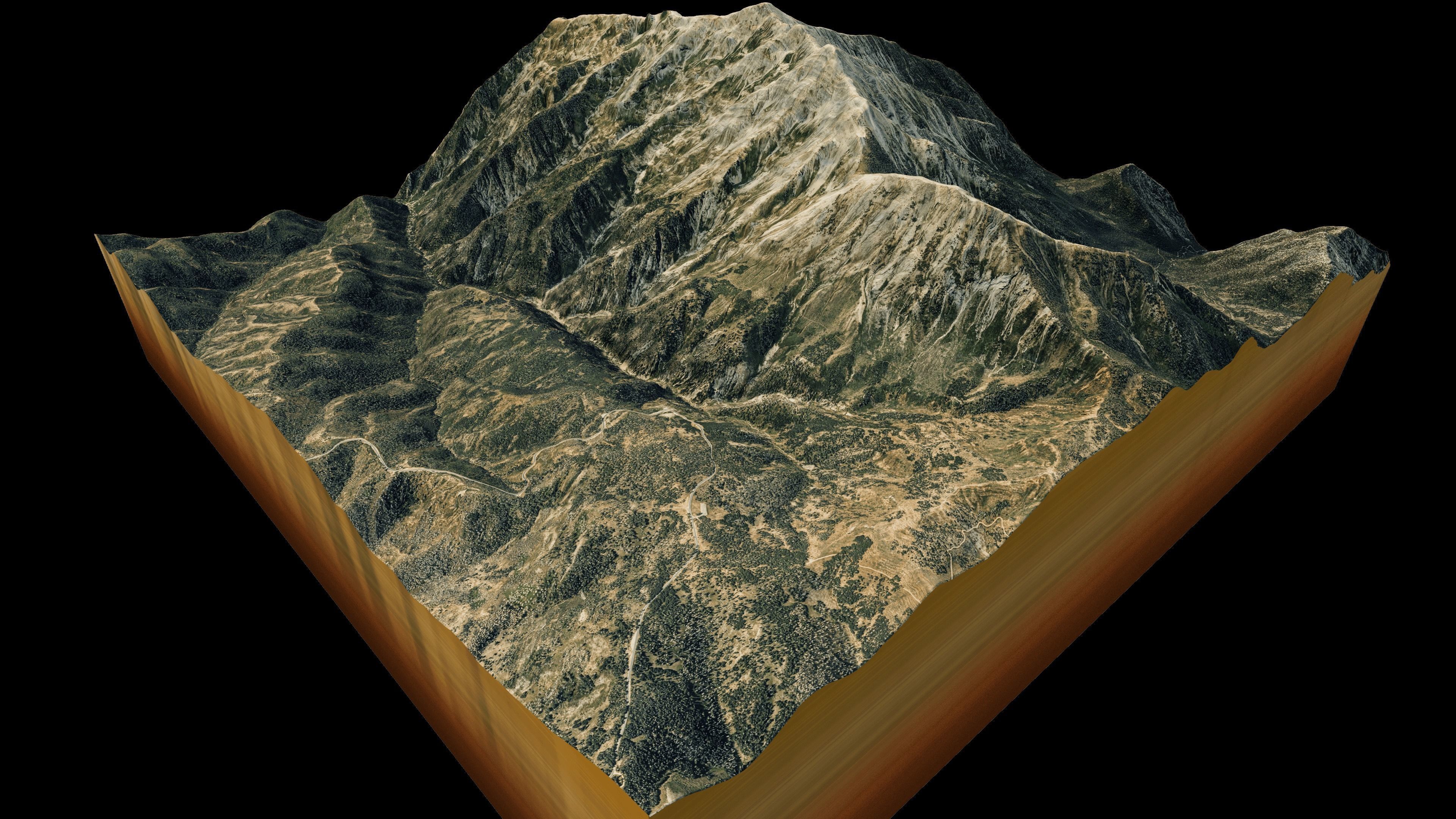 Mount Nebo 3d terrain model Low-poly 3D model_11
