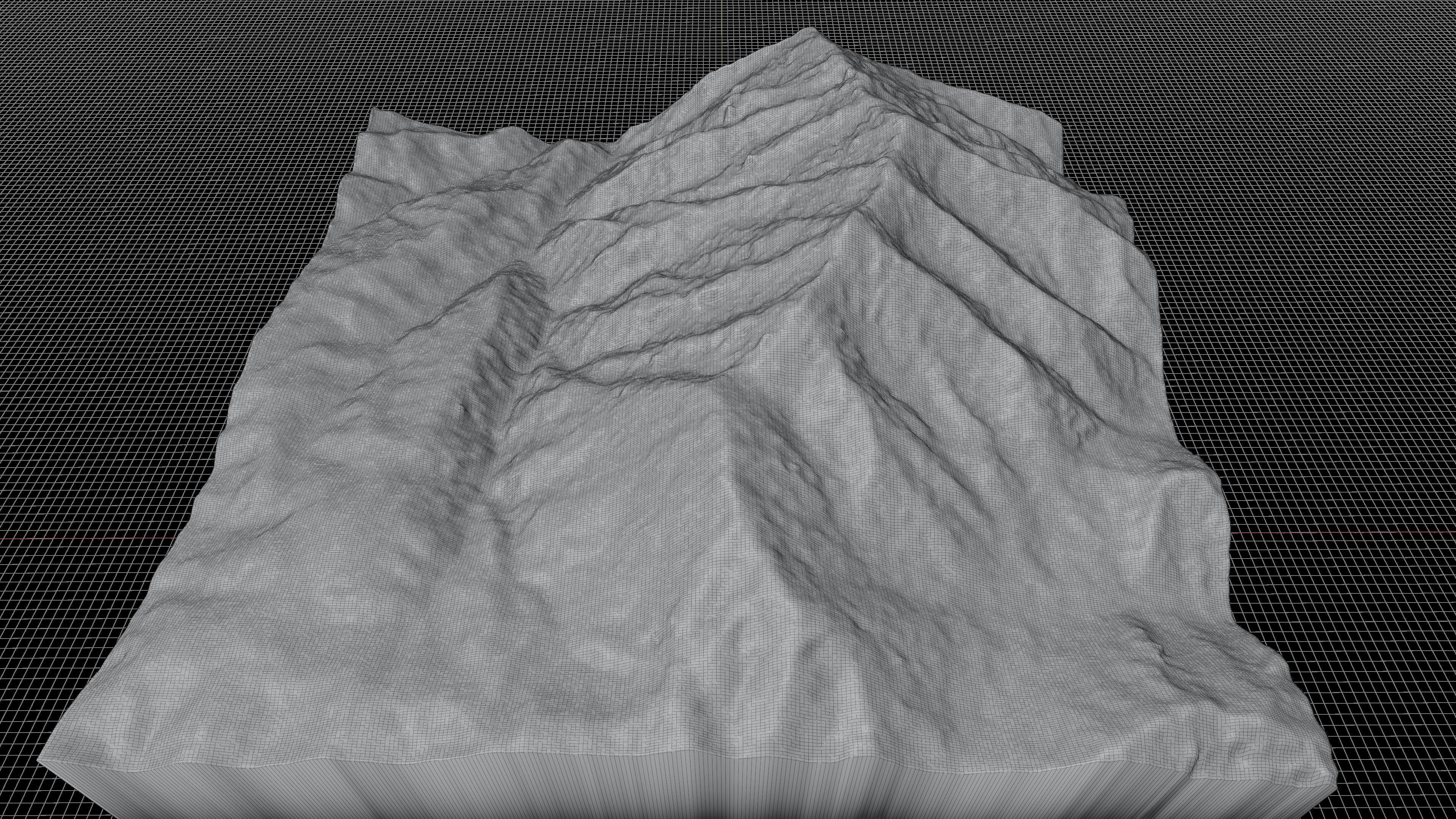 Mount Nebo 3d terrain model Low-poly 3D model_7