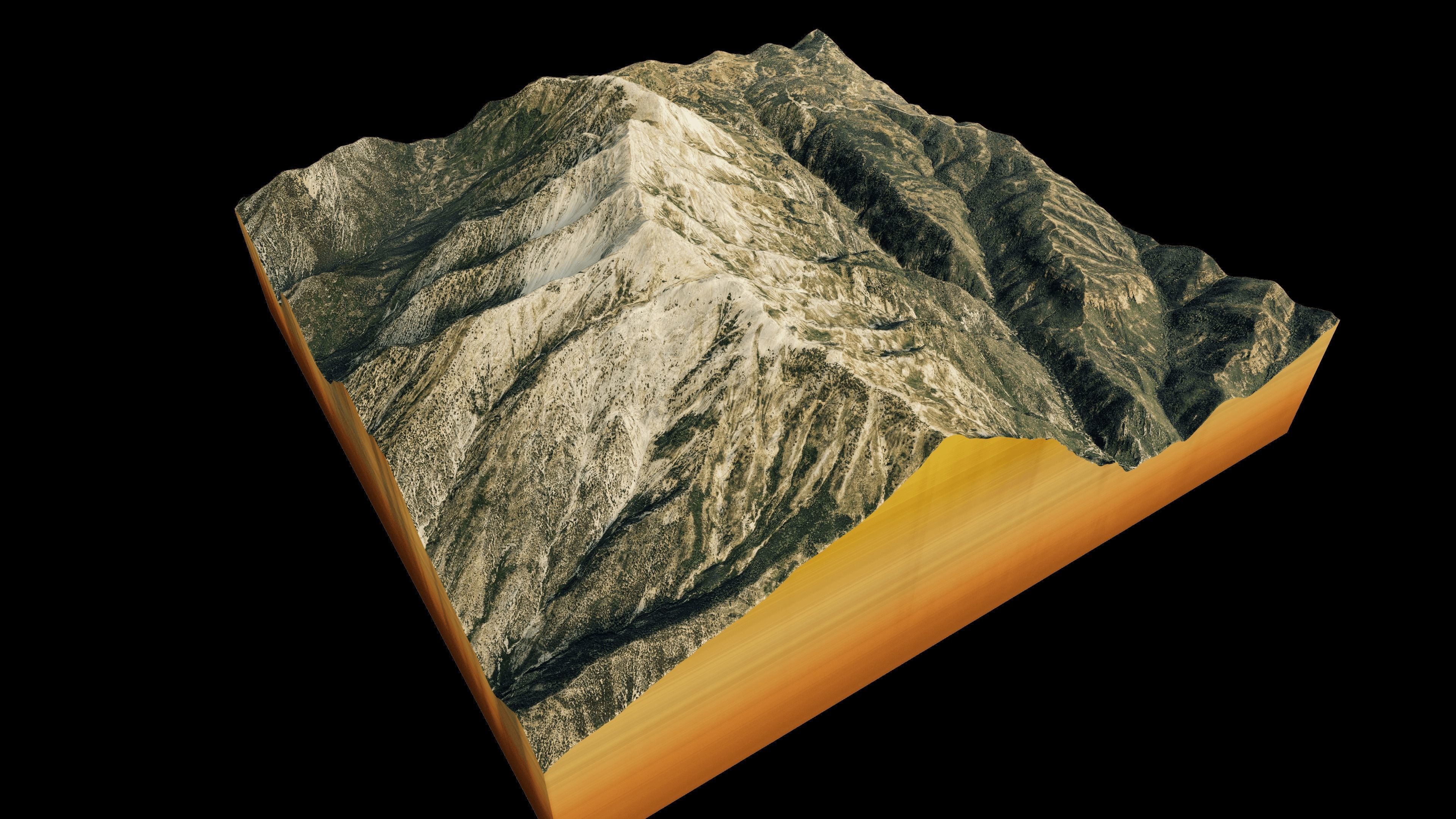 Mount Nebo 3d terrain model Low-poly 3D model_5
