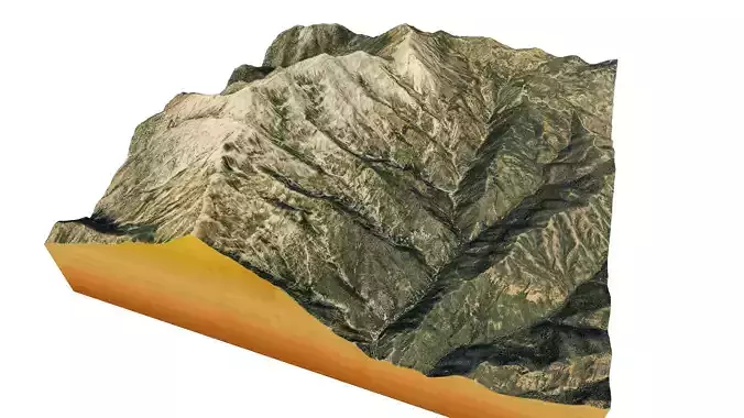 Mount Nebo 3d terrain model Low-poly 3D model